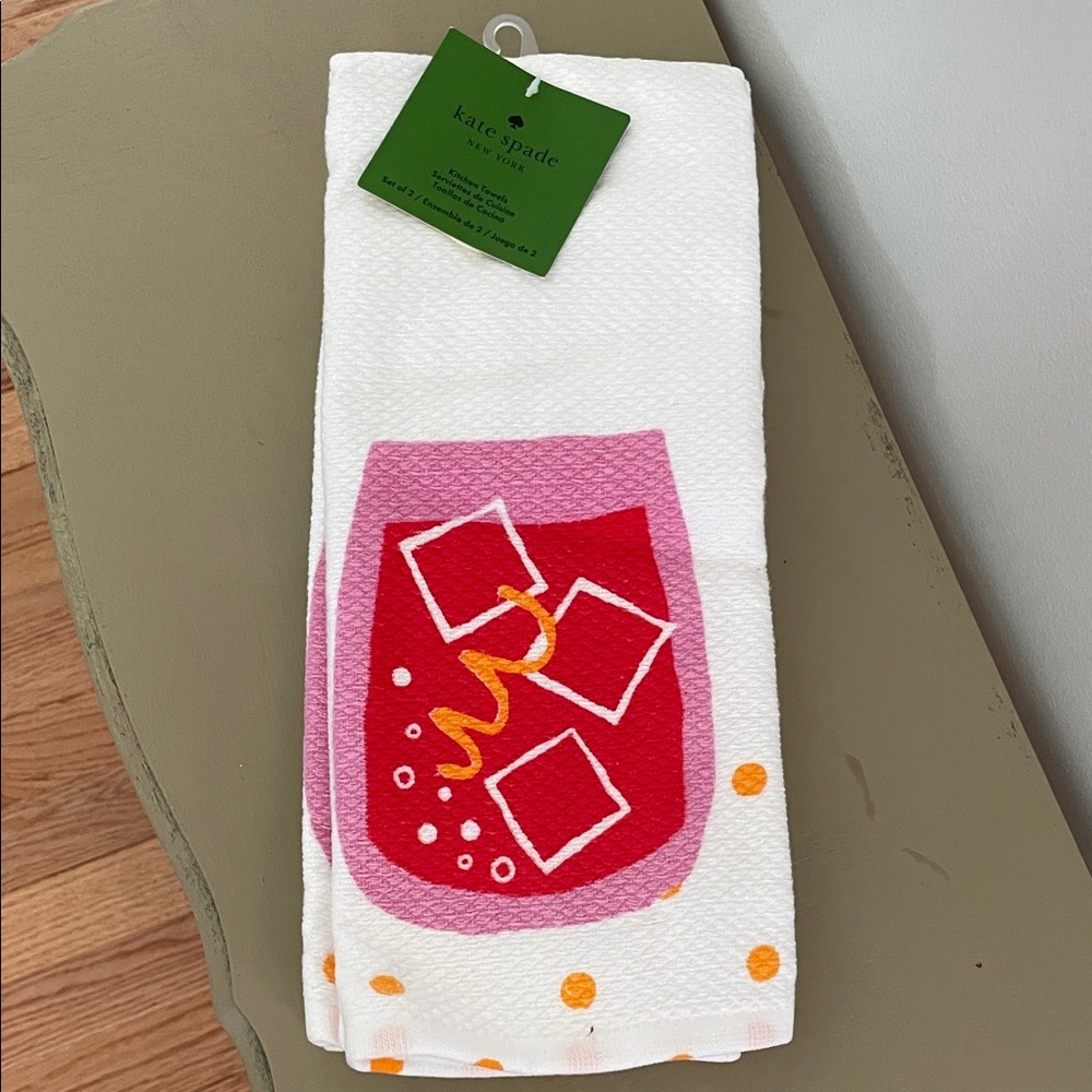 Set of 2 Kate Spade Made to Order kitchen towels